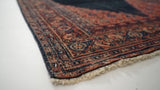 Persian Rug Moud Handmade Runner Traditional Vintage 3'4"x21'0" (3x21) Blue Red Open Field Floral Design #34533