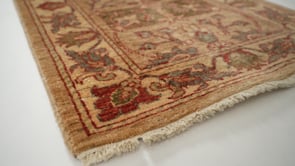 Oriental Rug Pakistani Handmade Runner Transitional 2'4"x9'0" (2x9) Whites/Beige Multi-color Oushak Design #33140