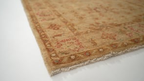 Oriental Rug Pakistani Handmade Runner Transitional 2'8"x9'8" (3x10) Brown Whites/Beige Oushak Design #35439