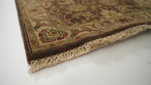 Oriental Rug Indian Handmade Runner Transitional 2'7"x11'11" (3x12) Brown Jaipur Floral Design #30373