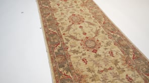 Oriental Rug Pakistani Handmade Runner Transitional 2'8"x11'5" (3x11) Whites/Beige Brown Oushak Design #33850