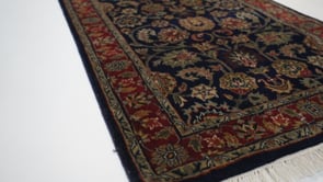 Oriental Rug Indian Handmade Runner Traditional 2'7"x6'0" (3x6) Blue Red Floral Design #32396