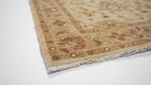 Oriental Rug Pakistani Handmade Runner Transitional 2'8"x9'2" (3x9) Whites/Beige Green Oushak Design #35322