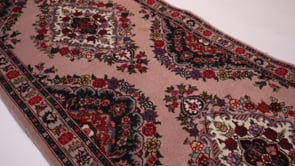 Persian Rug Tabriz Handmade Runner Traditional 2'9"x9'7" (3x10) Pink Open Field Floral Design #23147