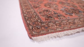 Persian Rug Sarouk Handmade Runner Traditional Vintage 2'7"x6'7" (3x7) Red Floral Design #27845