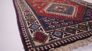 Persian Rug Yalameh Handmade Runner Tribal 2'10"x10'2" (3x10) Red Blue Geometric Design #28322