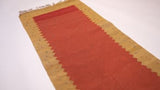 Persian Rug Shiraz Handmade Runner Tribal 2'8"x6'3" (3x6) Yellow/Gold Red Kilim Open Plain Design #31302