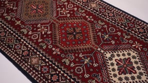 Persian Rug Yalameh Handmade Runner Tribal 2'8"x12'10" (3x13) Red Geometric Design #34730