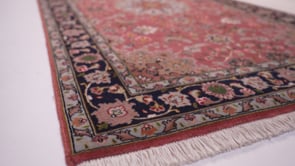 Persian Rug Tabriz Handmade Runner Traditional 2'10"x13'1" (3x13) Pink Naghsh Floral Design #35149