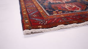 Persian Rug Heriz Handmade Runner Tribal 3'0"x15'0" (3x15) Blue Red Geometric Design #34045