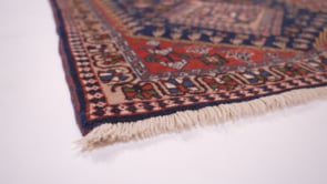 Persian Rug Yalameh Handmade Runner Tribal 2'9"x11'1" (3x11) Red Blue Geometric Design #34323