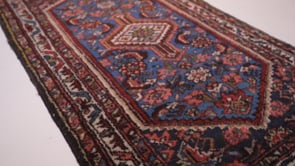 Persian Rug Malayer Handmade Area Tribal Vintage 2'4"x4'1" (2x4) Blue Herati Design #36043