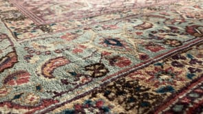 Persian Rug Mashhad Handmade Area Traditional 6'8"x9'8" (7x10) Whites/Beige Blue Open Field Design #27896