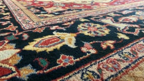 Persian Rug Kashan Handmade Area Traditional 6'8"x9'8" (7x10) Yellow/Gold Blue Floral Design #30539