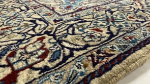 Persian Rug Tabbas Nain Handmade Area Traditional 6'7"x10'4" (7x10) Blue Floral Design #35616