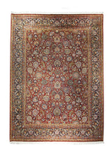A10552 Oriental Rug Indian Handmade Area Traditional 8'11'' x 12'2'' -9x12- Red Blue Floral Design