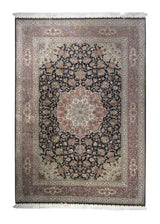 A19055 Oriental Rug Turkish Handmade Area Traditional 5'7'' x 8'1'' -6x8- Blue Pink Floral Naghsh Design
