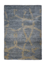A29648 Oriental Rug Indian Handmade Area Modern 2'0'' x 3'0'' -2x3- Blue Whites Beige Geometric Abstract Design